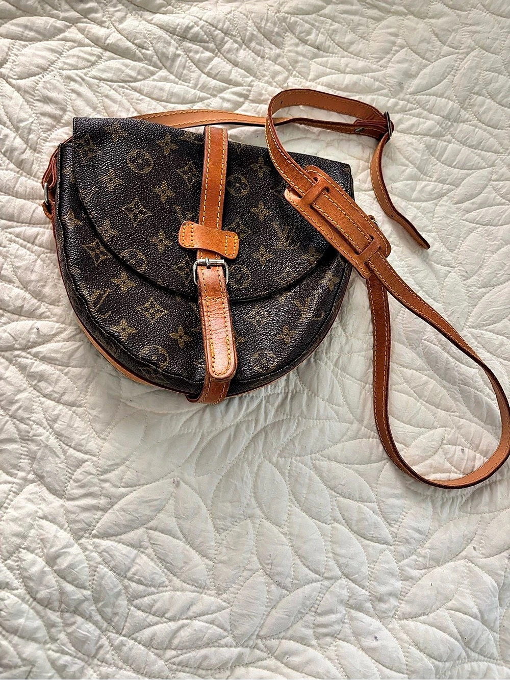 Vintage Louis Vuitton Saint Cloud Monogram Crossbody Bag in Brown